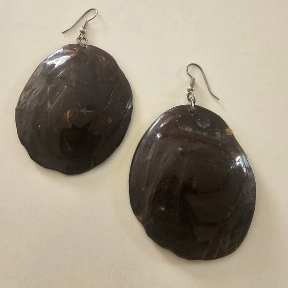 Four Pairs of Earrings: Gold and Brown - Picture 5 of 8